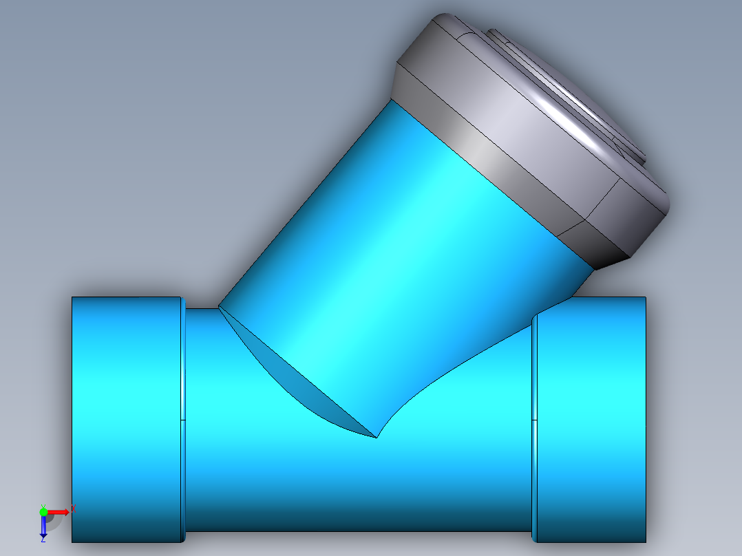 4RVIT PVC-U透明。女性端溶剂焊接滤沙俯视图