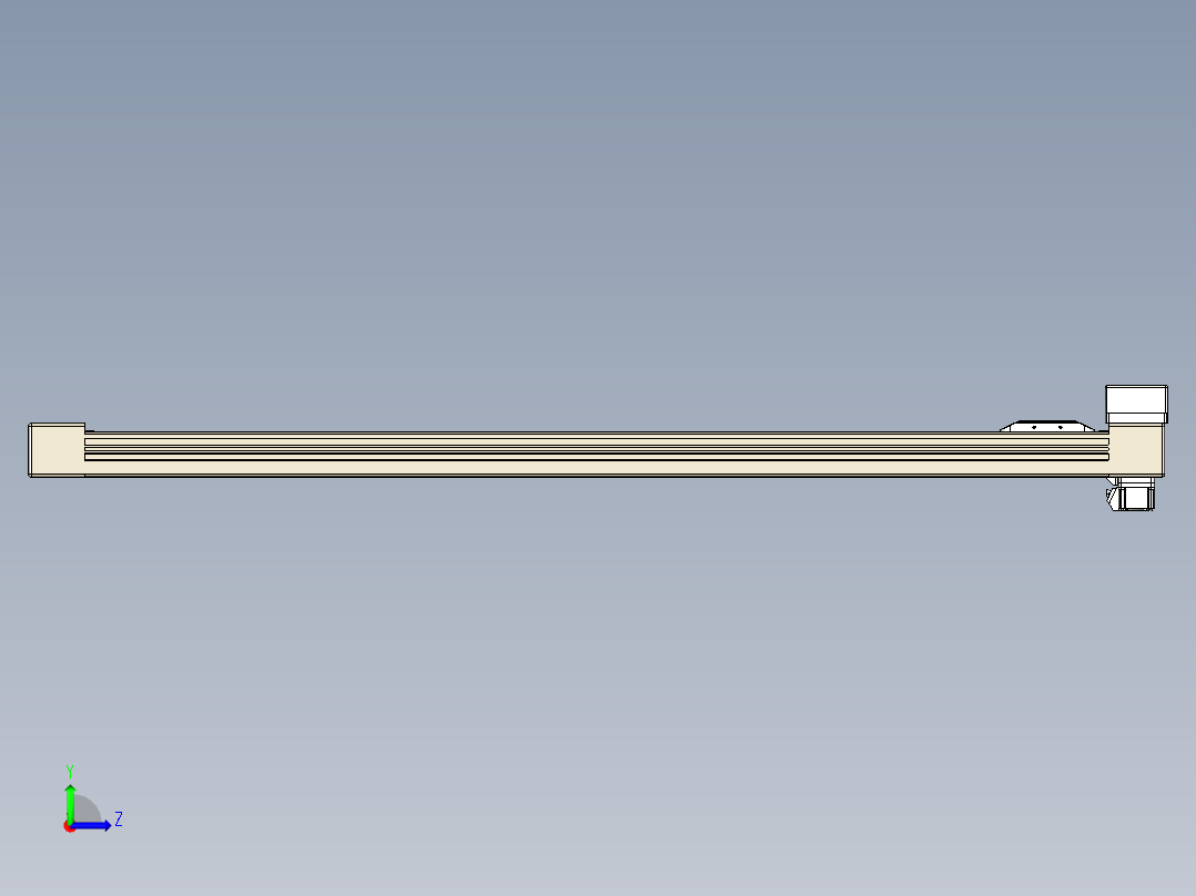 同步带全封闭直线模组TPA-HCB-65S-90-L950-MR-Y-P10-N3左视图