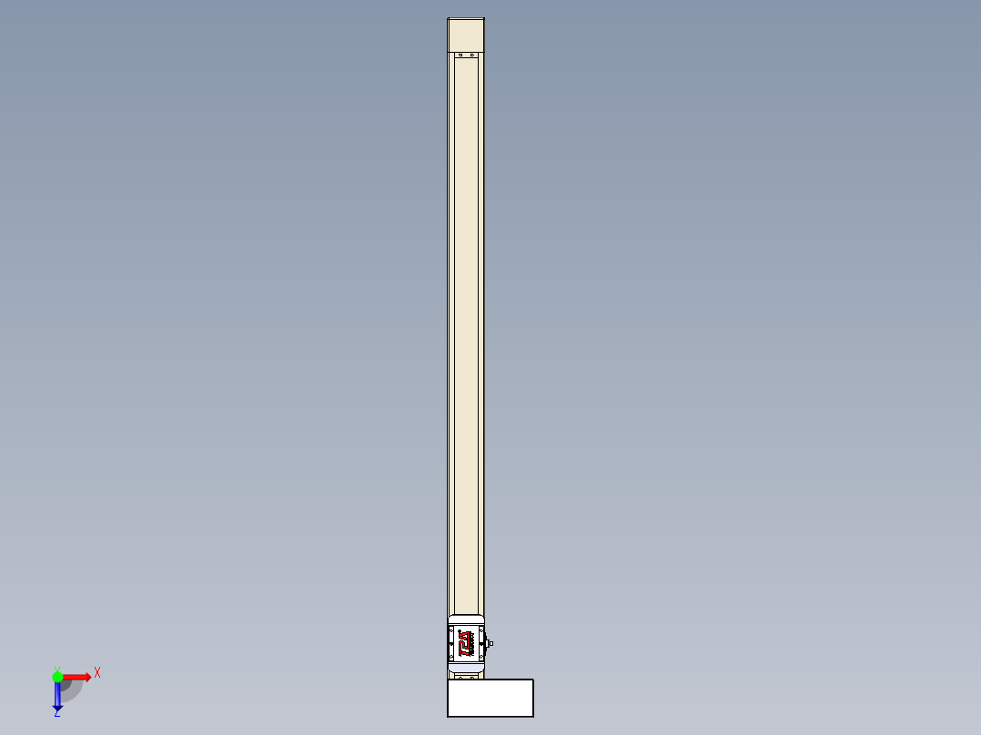 同步带全封闭直线模组TPA-HCB-65S-90-L950-MR-Y-P10-N3俯视图
