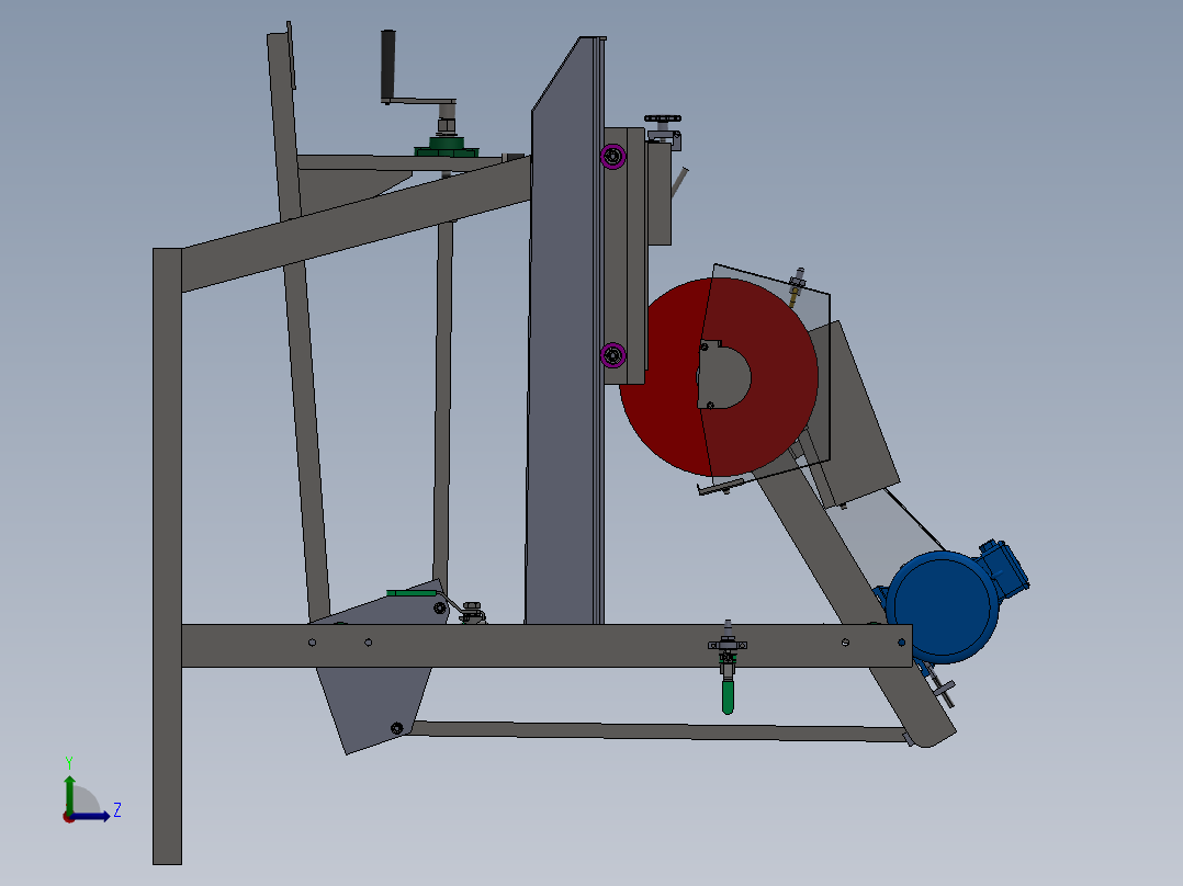 QG1 切割机左视图