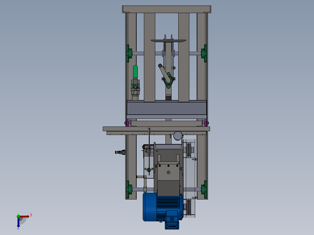 QG1 切割机俯视图