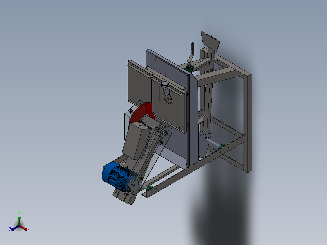 QG1 切割机正等轴测图