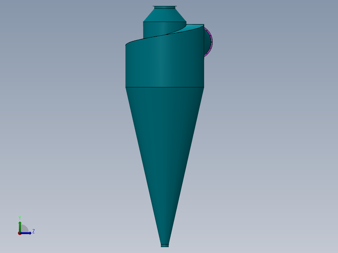 D1500旋风除尘器左视图