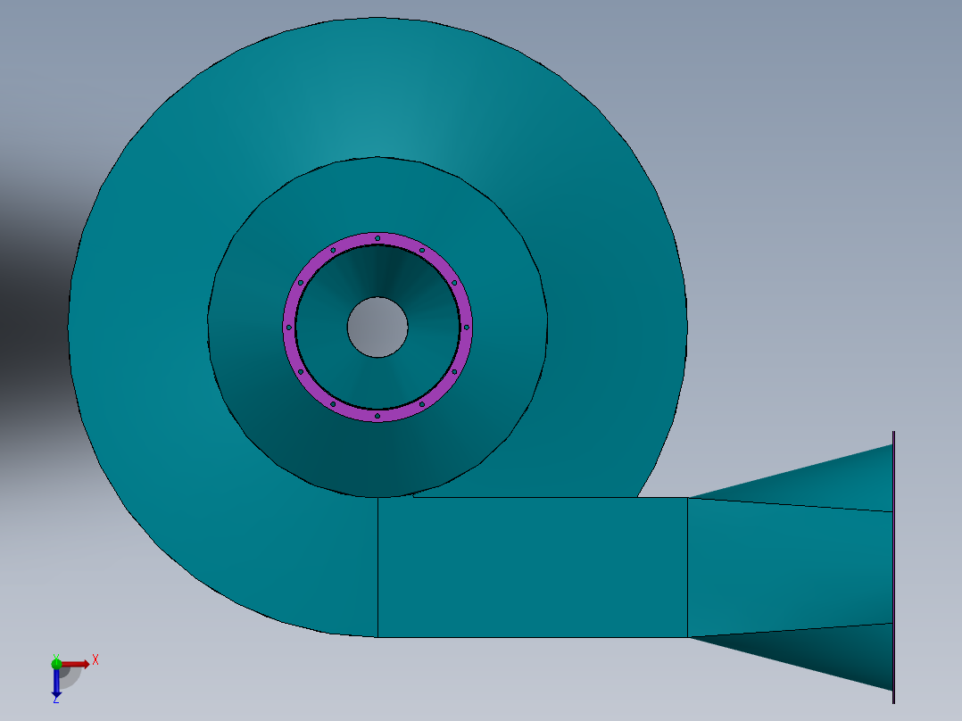 D1500旋风除尘器俯视图