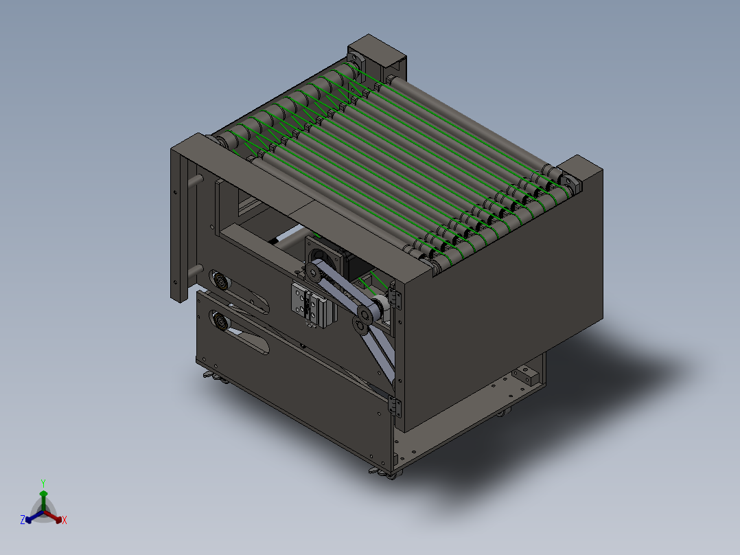 90度顶升转角台正等轴测图