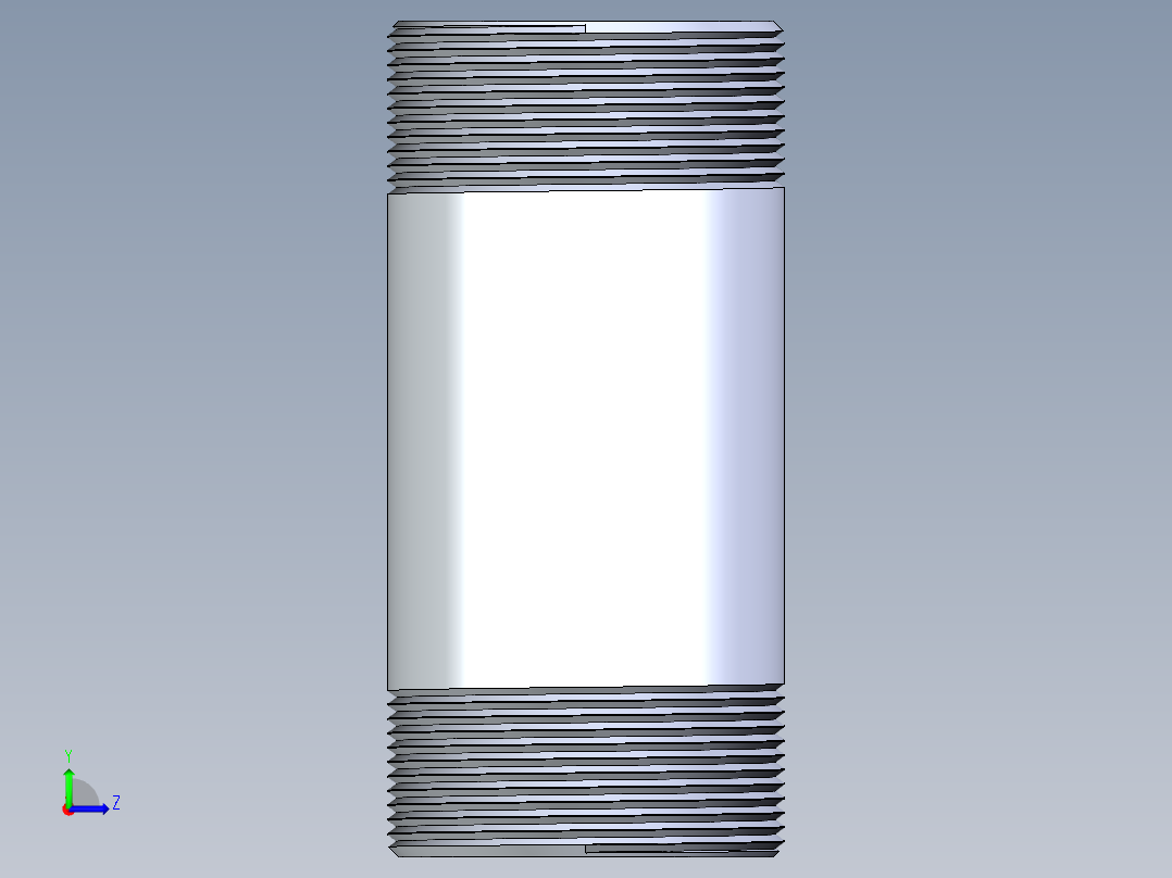 聚氯乙烯配件33-Sch80_Nipple_MPTxMPT_861-255_2in x 5in左视图