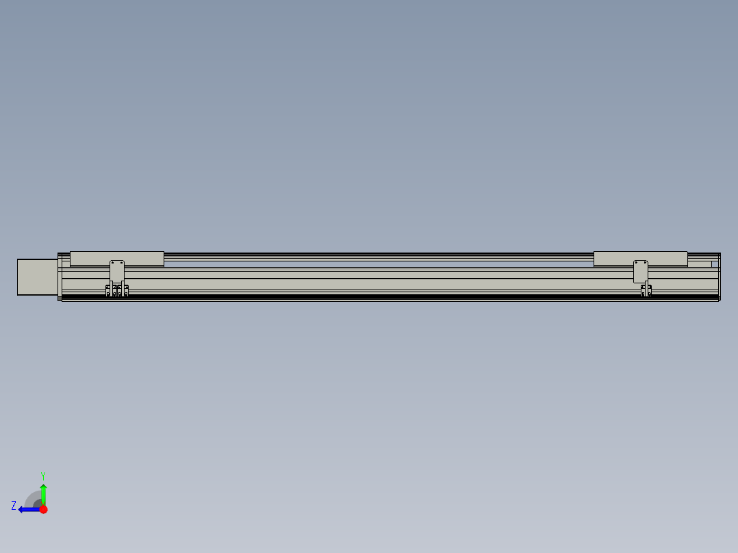 直线模组LHB21-L40-S1250-R(B)设计图纸右视图