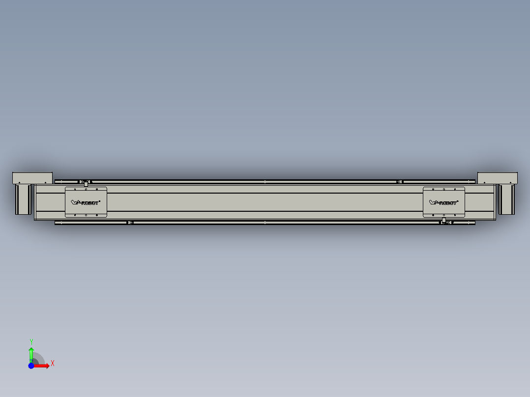 威洛博双电机滑台-VBC14S2-L50-S1200-BLR-P40-C6前视图