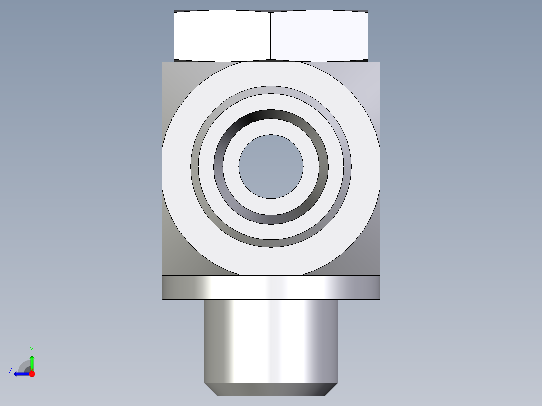卡套式工业通用硬管接头EO_High_pressure_banjo_tee_TH12SRKDOMD71右视图