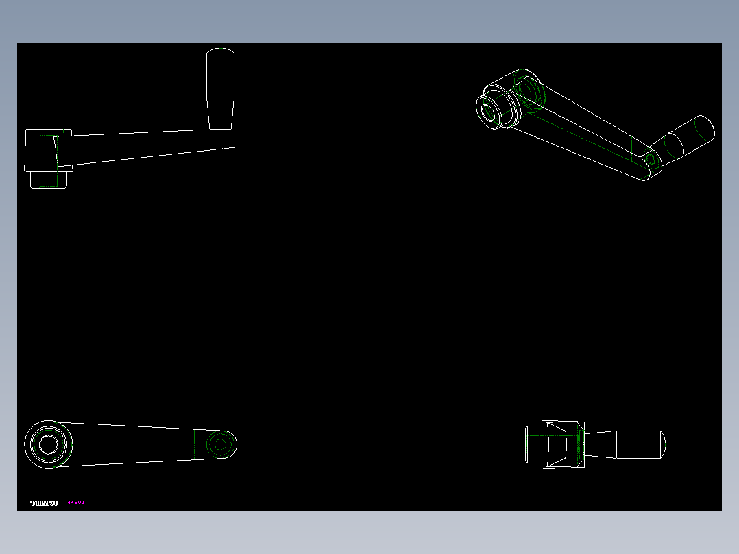 旋轉把手MT-2D多系列多零件图纸模型