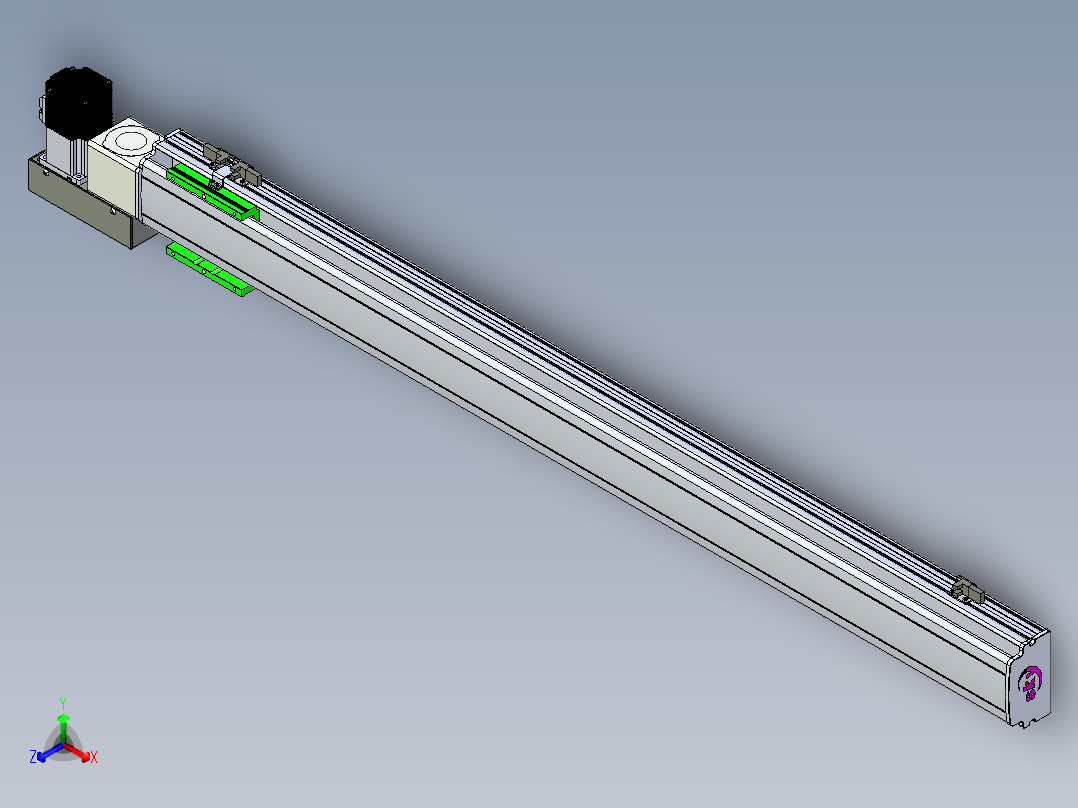 同步带滑台-半封闭B10H-L45-S1050-L-P40-D3