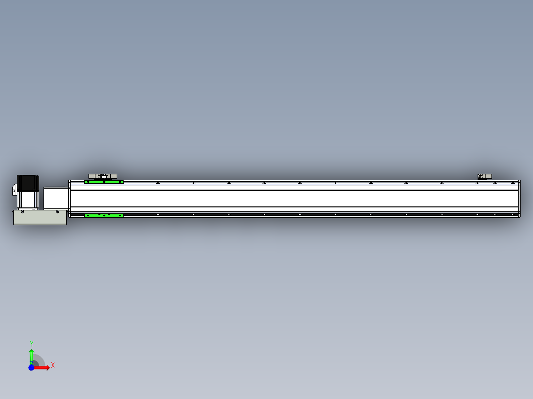 同步带滑台-半封闭B10H-L45-S1050-L-P40-D3前视图