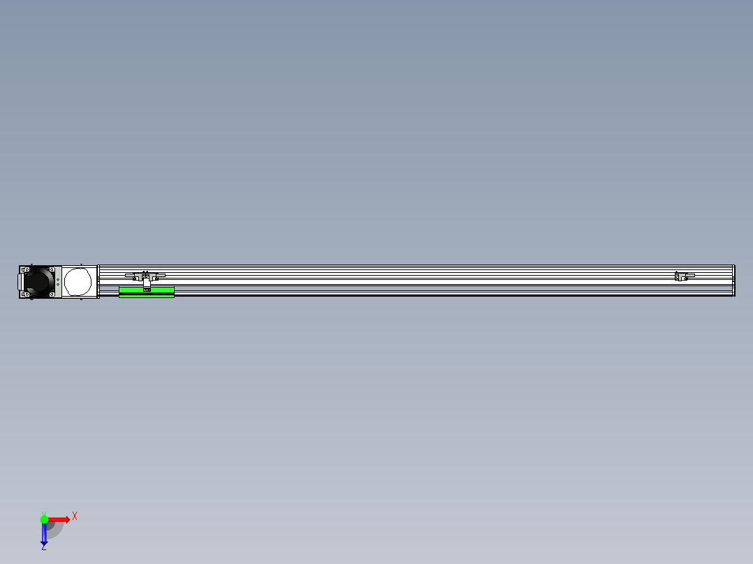 同步带滑台-半封闭B10H-L45-S1050-L-P40-D3俯视图