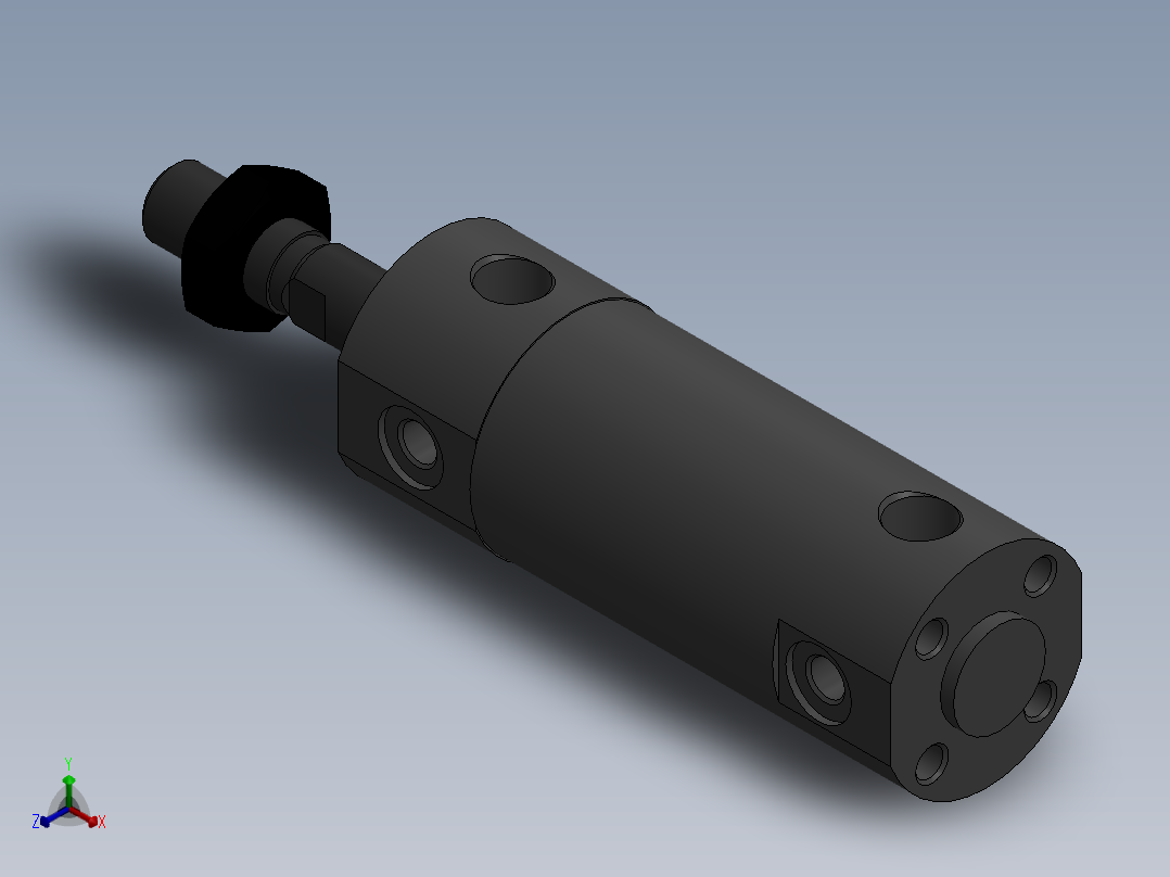 气缸CDG1BN25-15S正等轴测图
