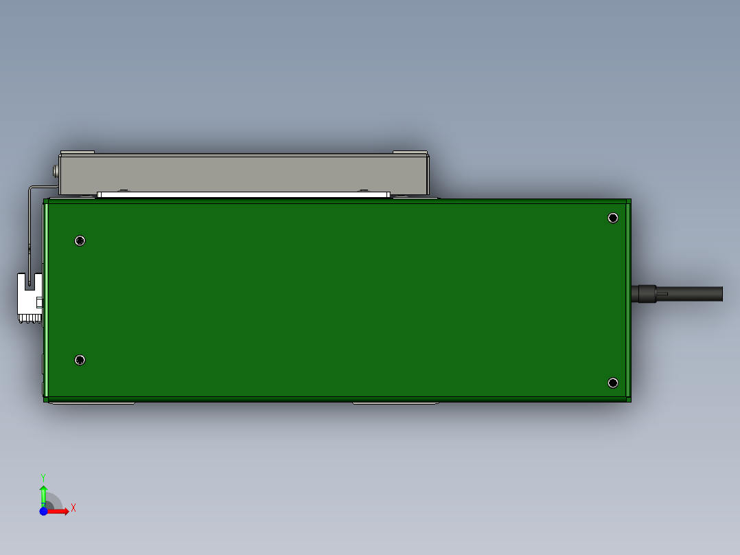 直线模组，行程 1200 mm前视图
