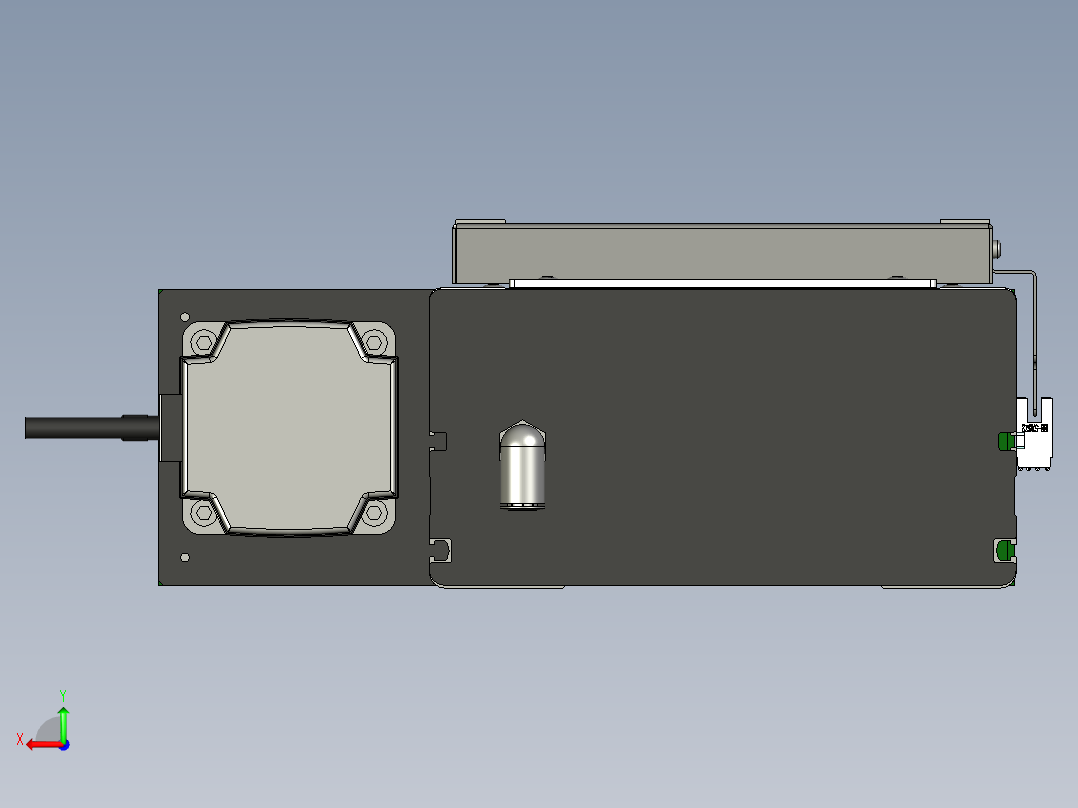 直线模组，行程 1200 mm后视图