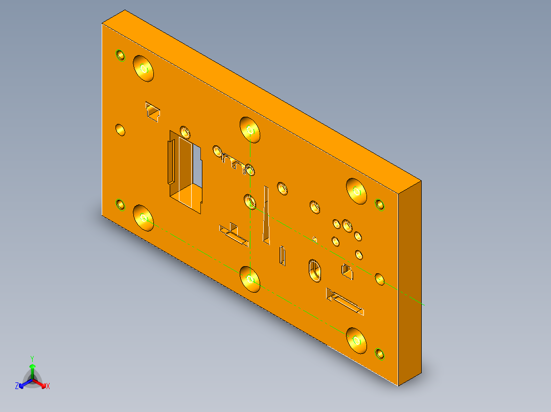 合页连接固定块级进模（CAD图+UG三维）正等轴测图