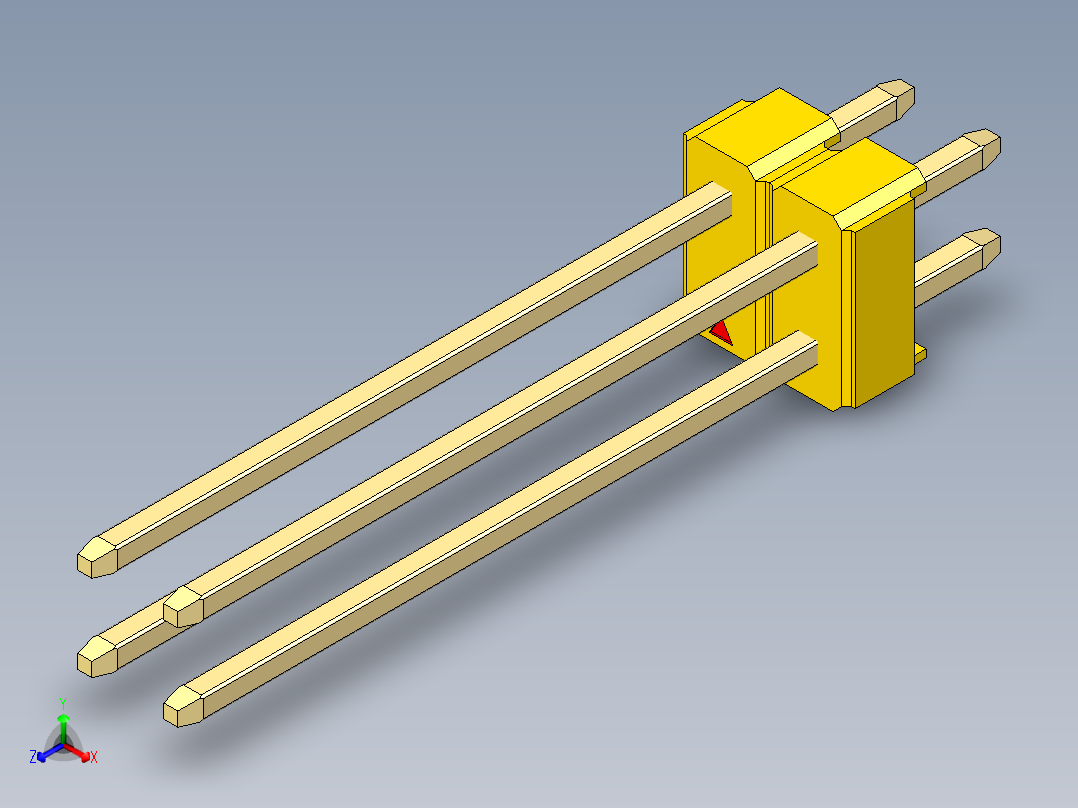 彩色公头100mil（2.54mm）系列-DS1021_yellow_2x02p_100mil_Type19_rev1.0