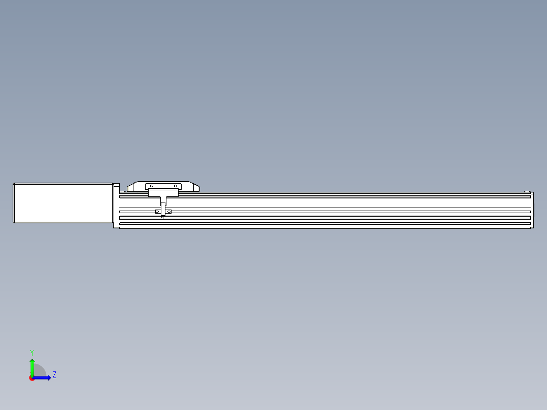 同步带全封闭直线模组TPA-HCB-85D-90-L500-MR-Y-P20-N3左视图