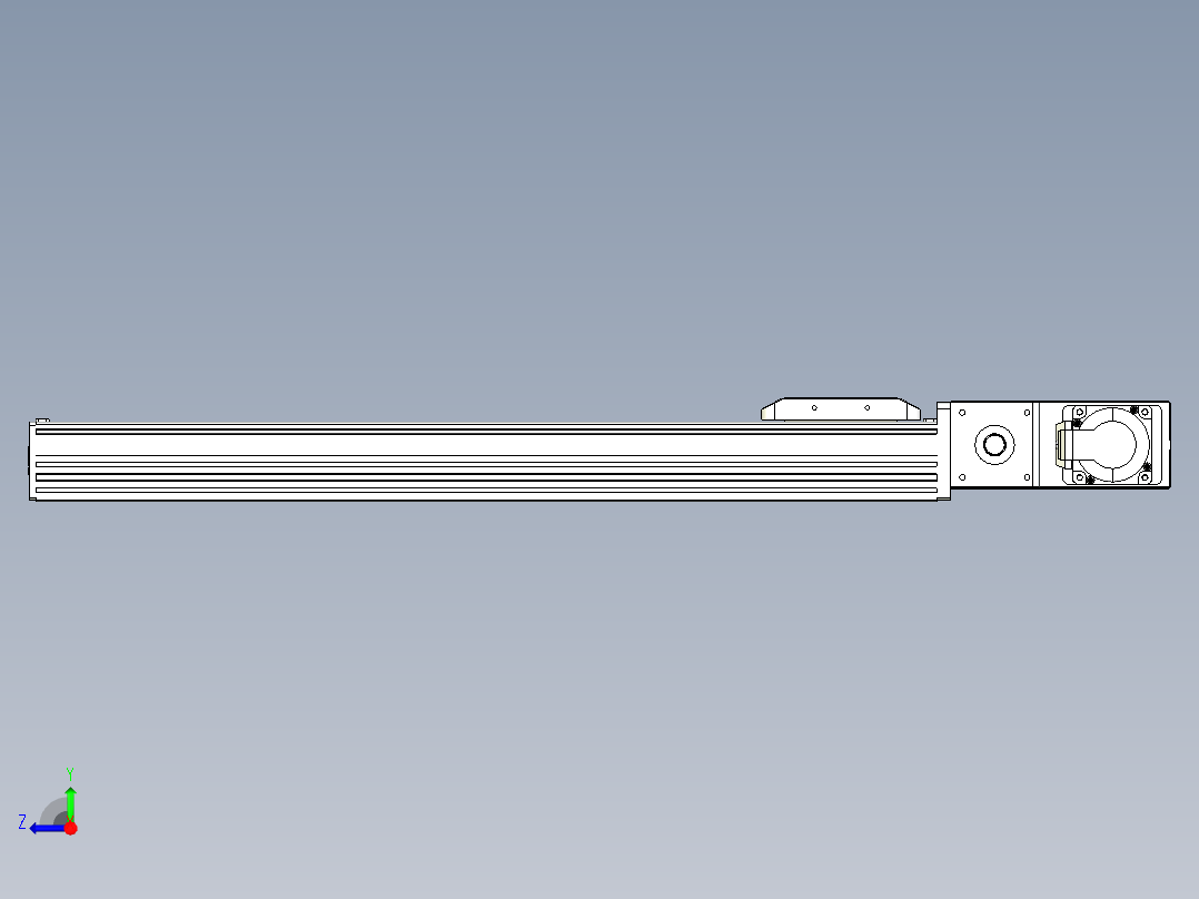 同步带全封闭直线模组TPA-HCB-85D-90-L500-MR-Y-P20-N3右视图