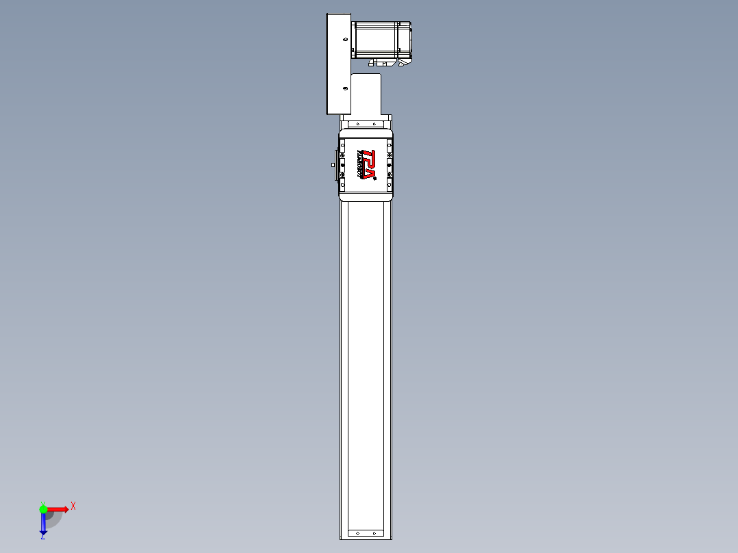 同步带全封闭直线模组TPA-HCB-85D-90-L500-MR-Y-P20-N3俯视图