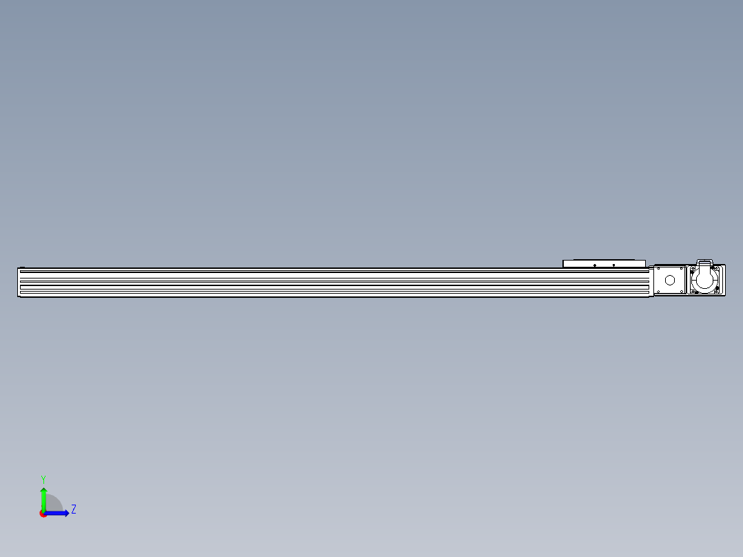 同步带全封闭直线模组TPA-HCB-120D-90-L1100-MR-Y-P40-N3左视图