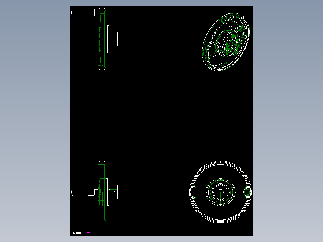 手輪(安裝重力指示器用)(B)DHW-2D多系列多零件图纸模型