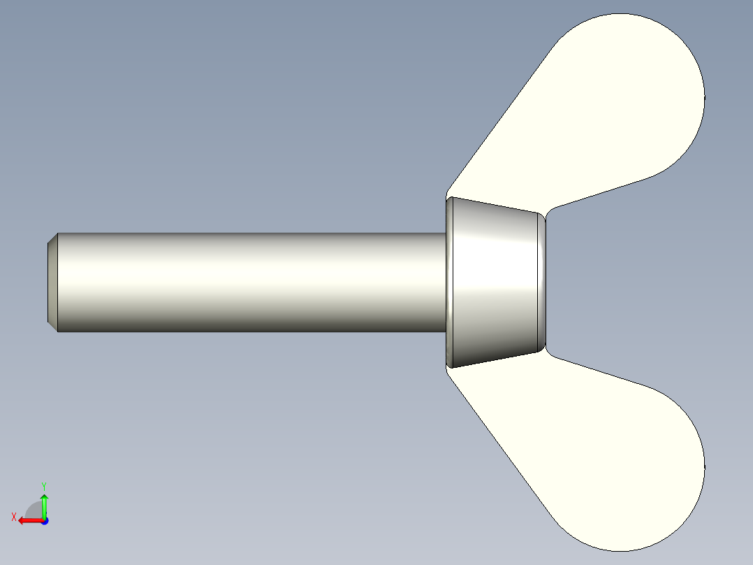 带耳螺钉-DIN_316_Wing_screws_5x0.8x20-17.6-9_26_2.3_13_5.stp后视图