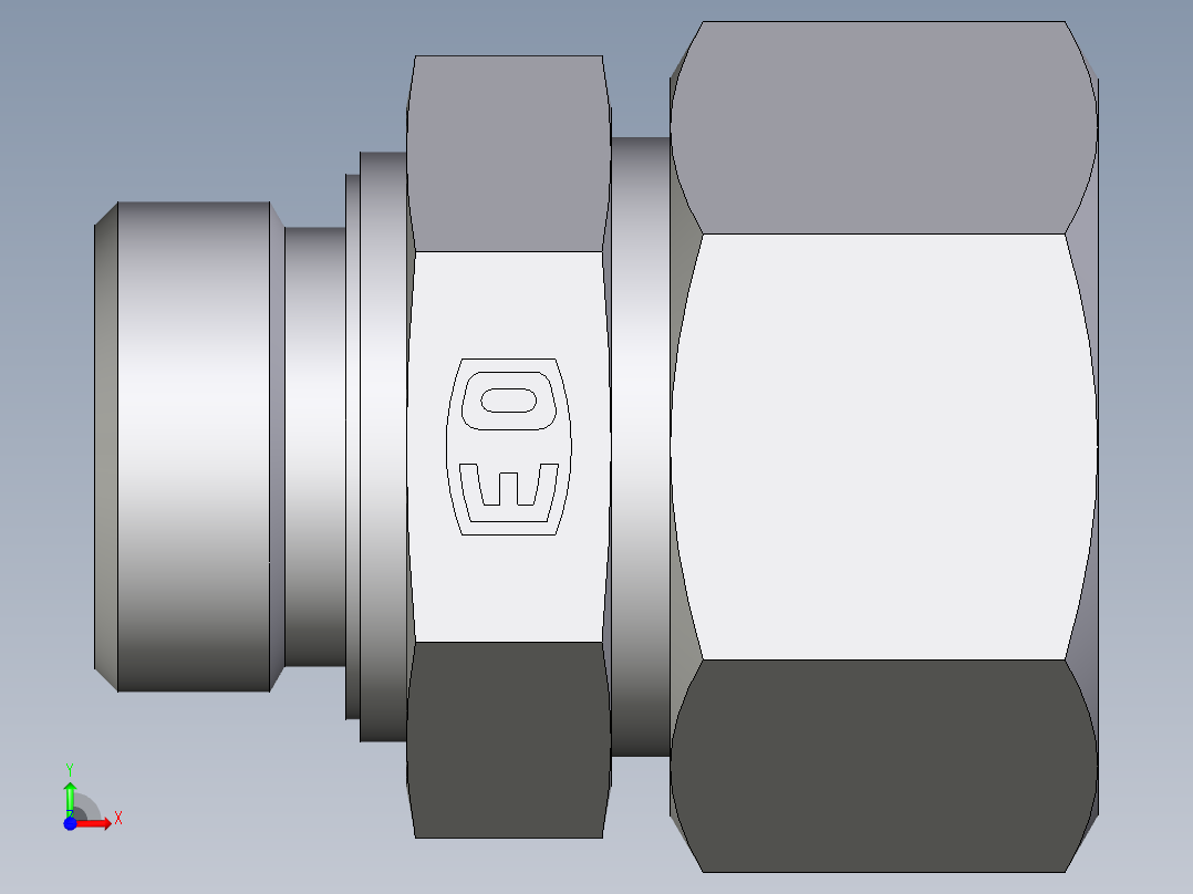 卡套式工业通用硬管接头EO_Male_Stud_connector_GE30SR1EDCF前视图