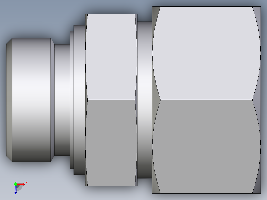 卡套式工业通用硬管接头EO_Male_Stud_connector_GE30SR1EDCF俯视图