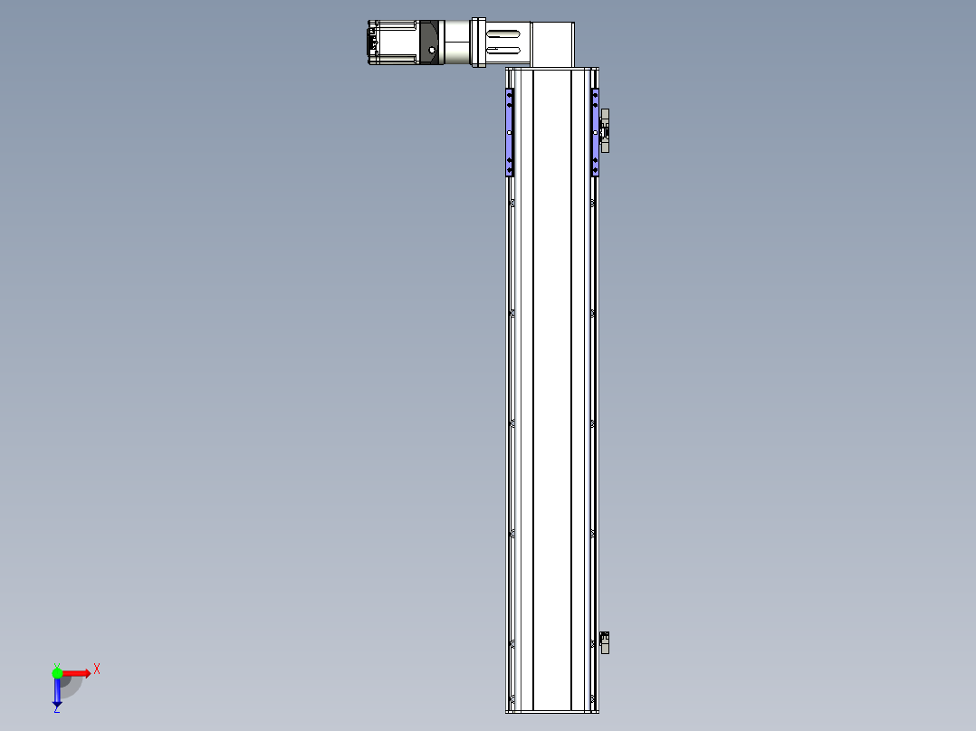 同步带滑台-半封闭B17-L100-S900-L-P75-D3-N3俯视图