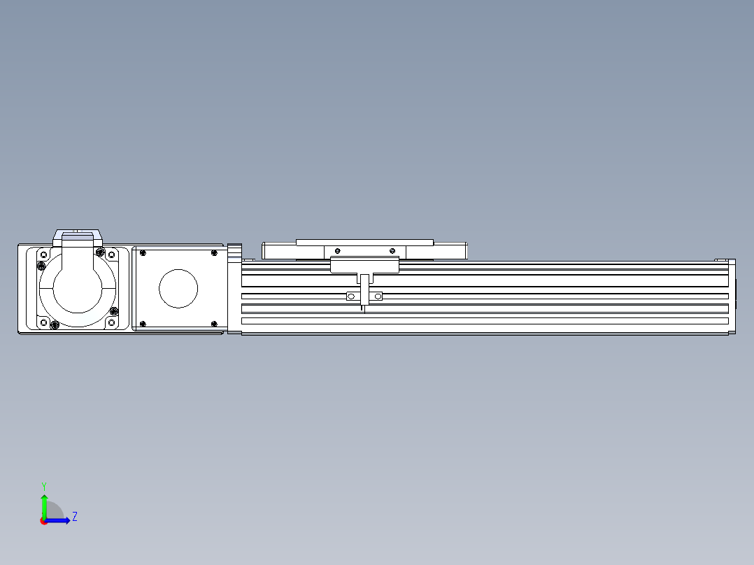 同步带全封闭直线模组TPA-HCB-110D-90-L150-ML-C-P40-N3左视图