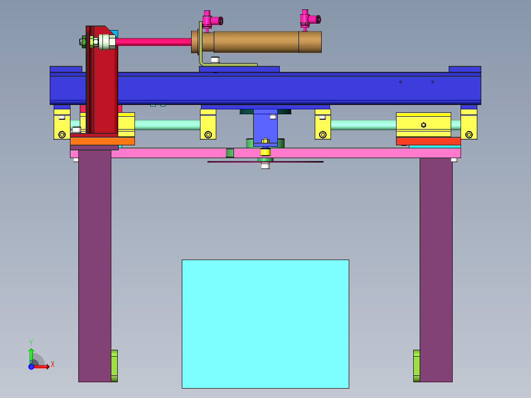 中心定位装置前视图