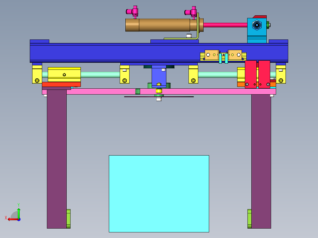 中心定位装置后视图