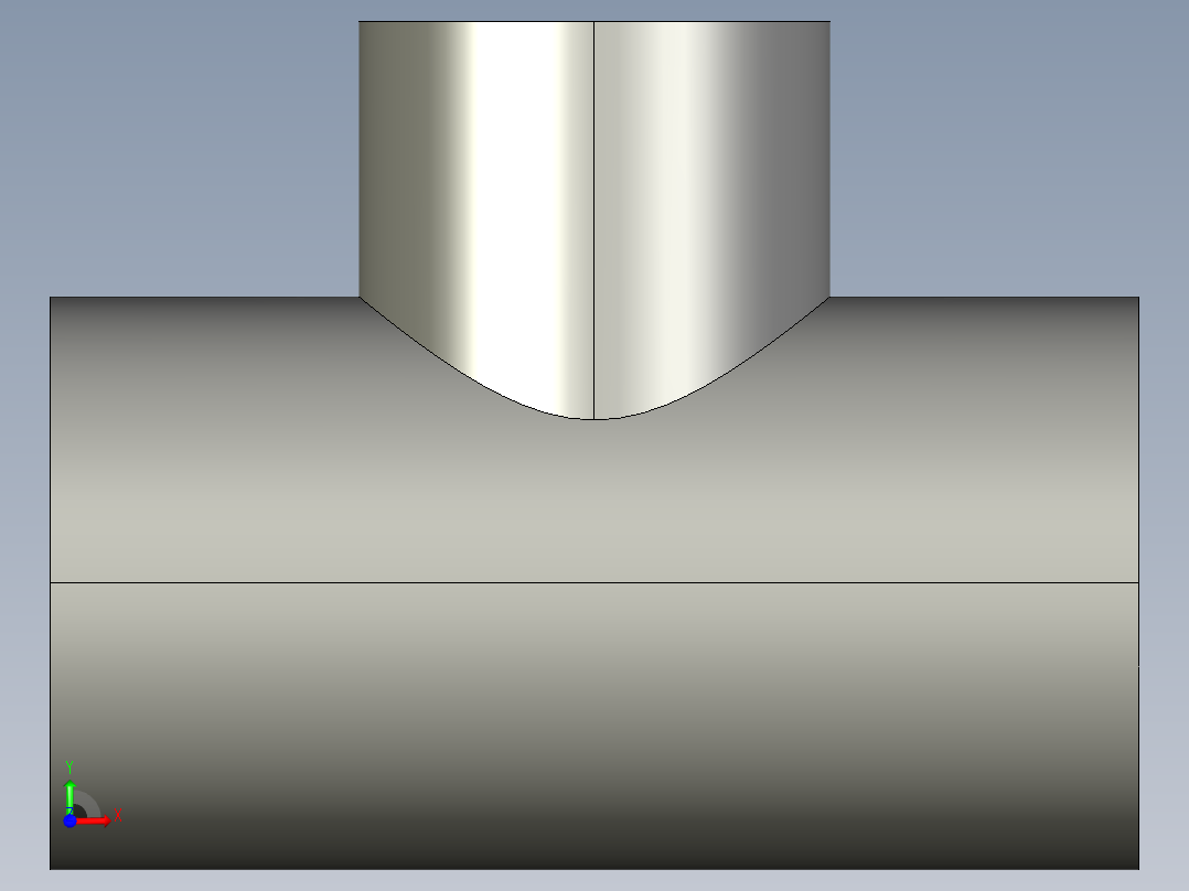 船舶管路系统SeaCor_Molded_ReducingTee_SxSxS_37J101168_1.25in x 1in前视图