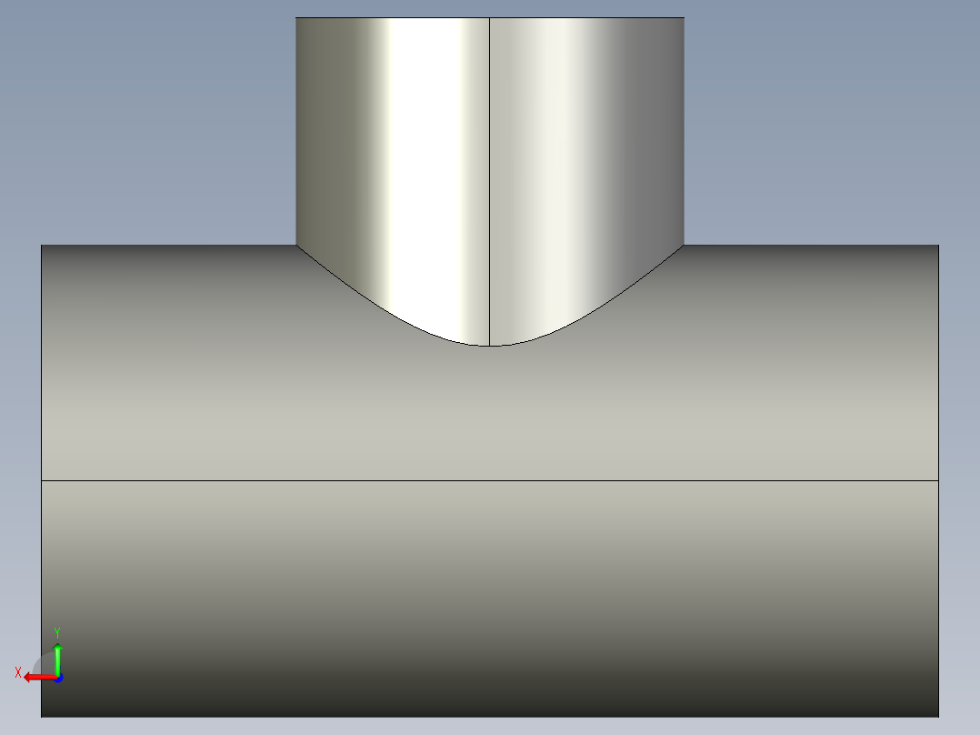 船舶管路系统SeaCor_Molded_ReducingTee_SxSxS_37J101168_1.25in x 1in后视图