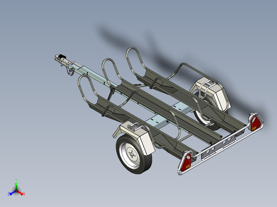 step格式<span style='color: red'>的</span>摩托车<span style='color: red'>专用</span>拖车