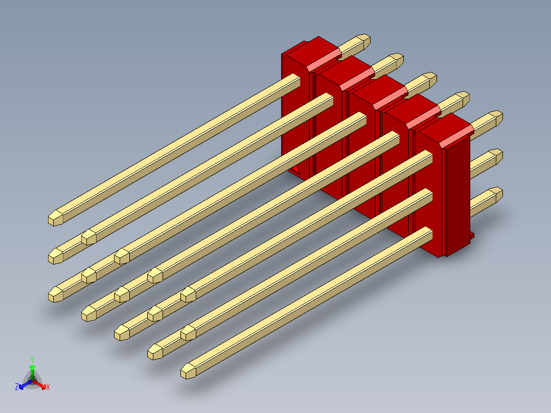 彩色公头100mil（2.54mm）系列-DS1021_red_3x05p_100mil_Type19_rev1.0