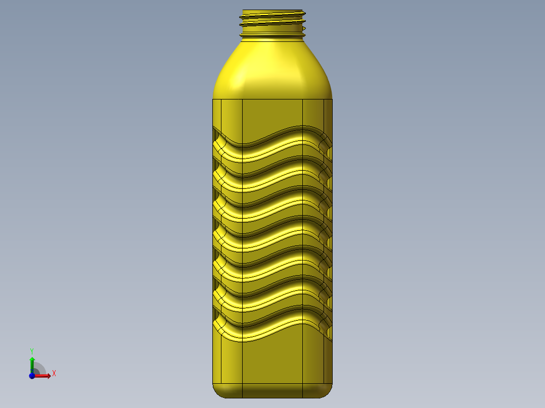 矿泉水瓶前视图