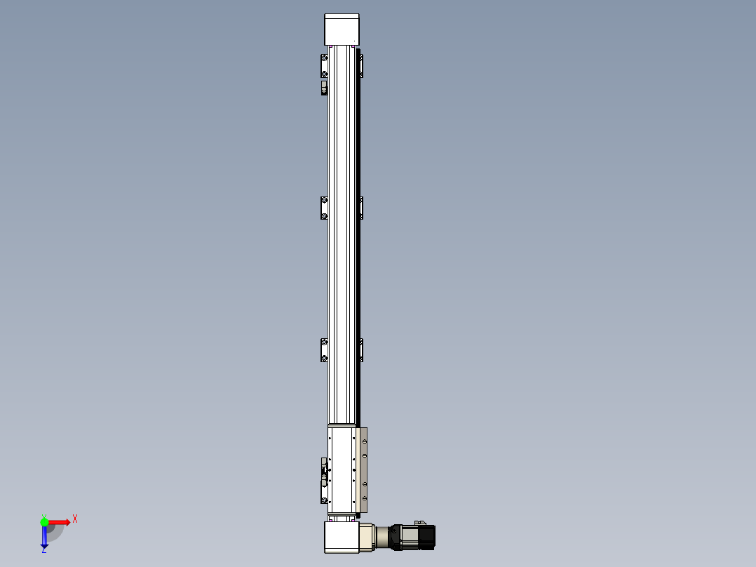 同步带滑台-欧规B8H-L176-S1050-L-ZP40-D3-N5俯视图