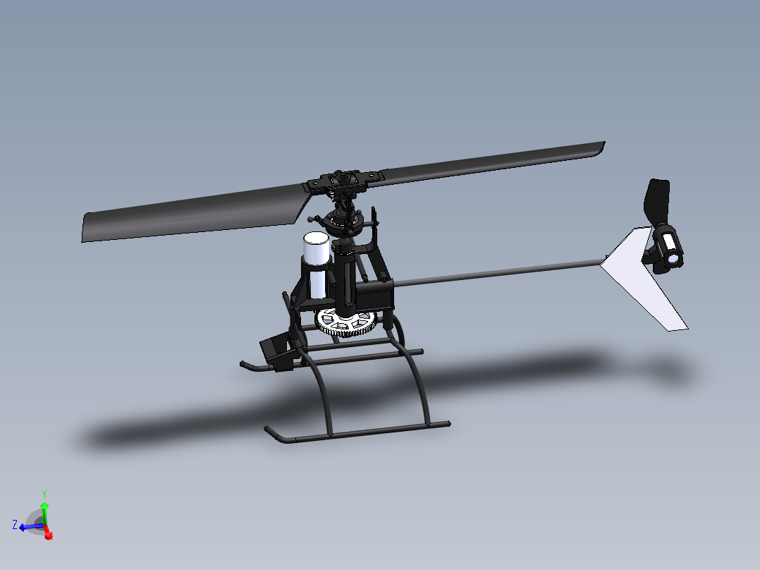 简易RC遥控<span style='color: red'>飞机</span>模型框架3D图纸 Solidworks设计