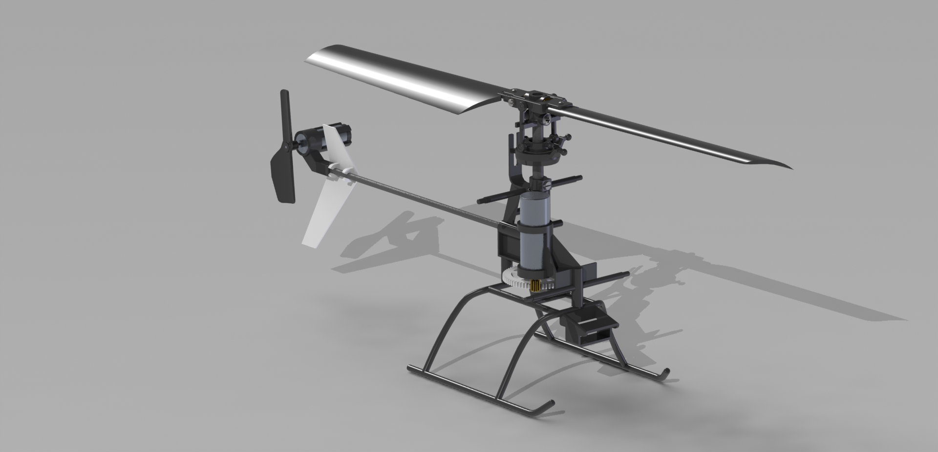 简易RC遥控飞机模型框架3D图纸 Solidworks设计