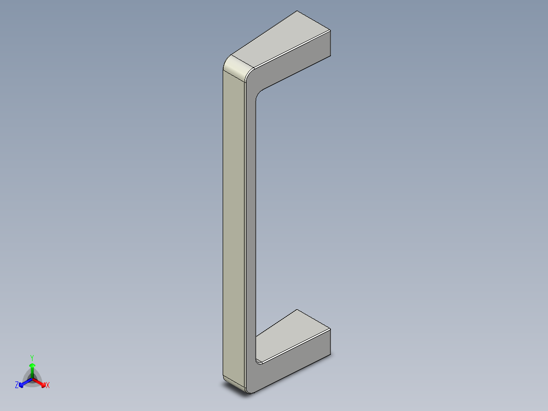 取手(鋁合金)(A)MG-3D多系列多零件图纸模型正等轴测图