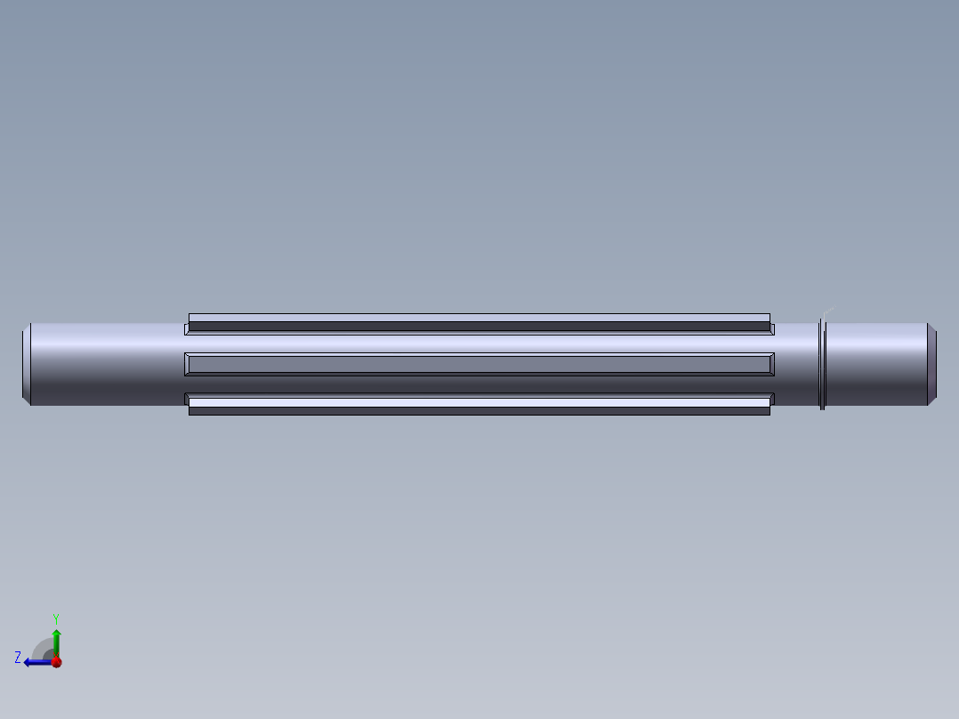 短花键轴右视图