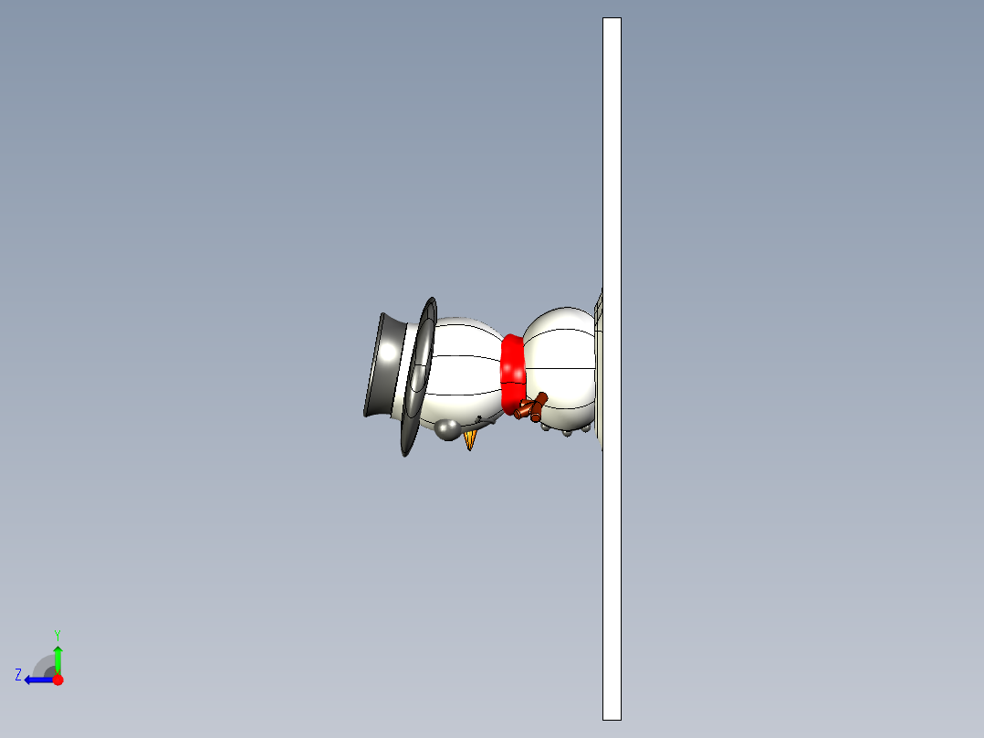 可爱的小雪人右视图