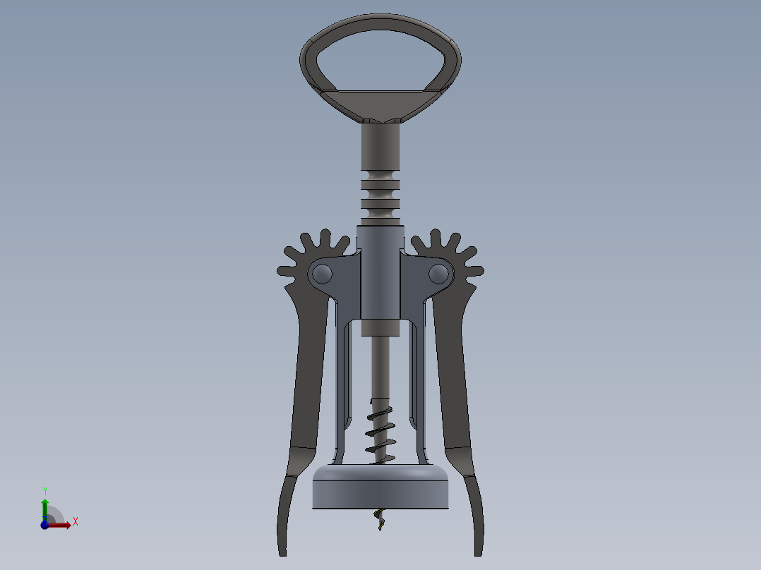 翼形开瓶器前视图