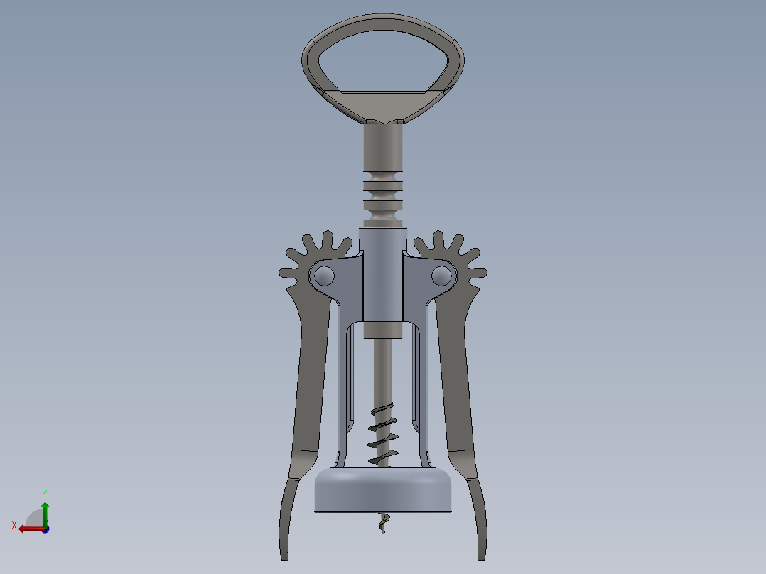 翼形开瓶器后视图