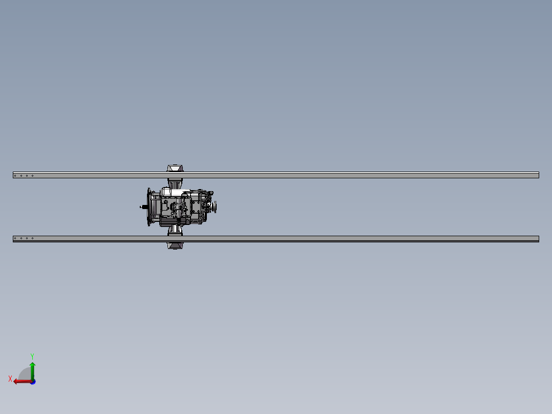 发动机支撑系统后视图