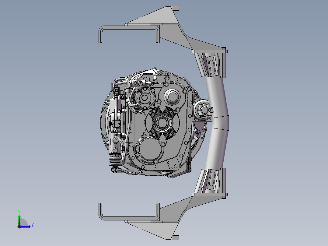发动机支撑系统左视图