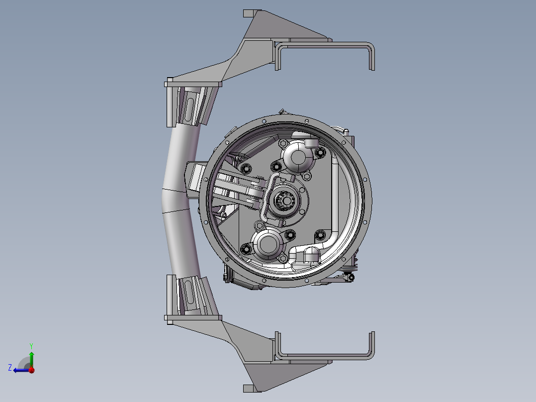 发动机支撑系统右视图